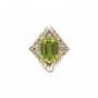 14 Karat Gold Peridot Slide