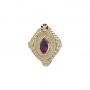 14 Karat Gold Amethyst Slide