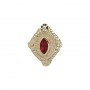 14 Karat Gold Garnet Slide