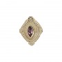 14 Karat Gold Pink Tourmaline Slide