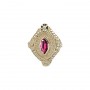 14 Karat Gold Rhodolite Garnet Slide