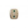 14 Karat Gold Slide with Diamond center and Emerald accents