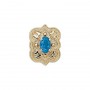 14 Karat Gold Blue Topaz Slide