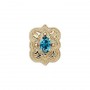 14 Karat Gold Blue Zircon Slide