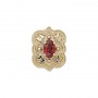 14 Karat Gold Garnet Slide