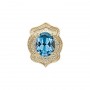 14 Karat Gold Blue Topaz Slide