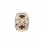 14 Karat Gold Slide with Diamond center and Amethyst accents