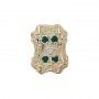 14 Karat Gold Slide with Diamond center and Emerald accents