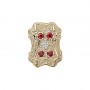 14 Karat Gold Slide with Diamond center and Ruby accents