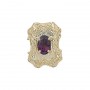 14 Karat Gold Amethyst Slide