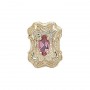 14 Karat Gold Pink Tourmaline Slide