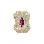 14 Karat Gold Rhodolite Garnet Slide