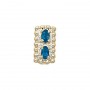 14 Karat Gold Blue Topaz Slide