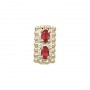 14 Karat Gold Garnet Slide