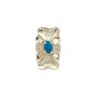 14 Karat Gold Blue Topaz Slide