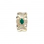 14 Karat Gold Emerald Slide