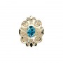 14 Karat Gold Blue Zircon Slide