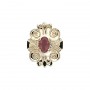 14 Karat Gold Pink Tourmaline Slide