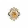 14 Karat Gold Citrine Slide