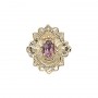 14 Karat Gold Pink Tourmaline Slide