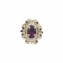 14 Karat Gold Amethyst Slide