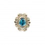 14 Karat Gold Blue Zircon Slide