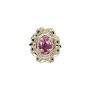 14 Karat Gold Pink Tourmaline Slide