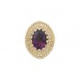 14 Karat Gold Amethyst Slide