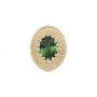 14 Karat Gold Green Tourmaline Slide