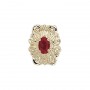 14 Karat Gold Garnet Slide