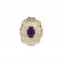 14 Karat Gold Amethyst Slide