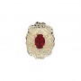 14 Karat Gold Garnet Slide