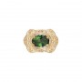 14 Karat Gold Green Tourmaline Slide