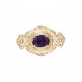 14 Karat Gold Amethyst Slide