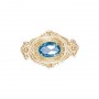 14 Karat Gold Blue Topaz Slide