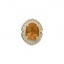 14 Karat Gold Citrine Slide