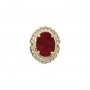 14 Karat Gold Garnet Slide