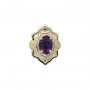 14 Karat Gold Amethyst Slide