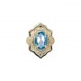 14 Karat Gold Blue Topaz Slide