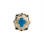 14 Karat Gold Blue Topaz Slide