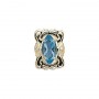 14 Karat Gold Blue Topaz Slide