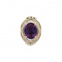 14 Karat Gold Amethyst Slide