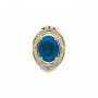 14 Karat Gold Blue Topaz Slide