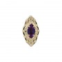 14 Karat Gold Amethyst Slide