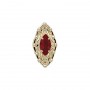 14 Karat Gold Garnet Slide