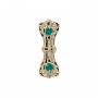 14 Karat Gold Emerald Slide