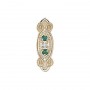 14 Karat Gold Slide with Diamond center and Emerald accents