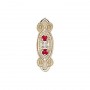 14 Karat Gold Slide with Diamond center and Ruby accents