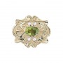 14 Karat Gold Slide with Peridot center and Pearl accents