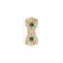 14 Karat Gold Slide with Diamond center and Emerald accents